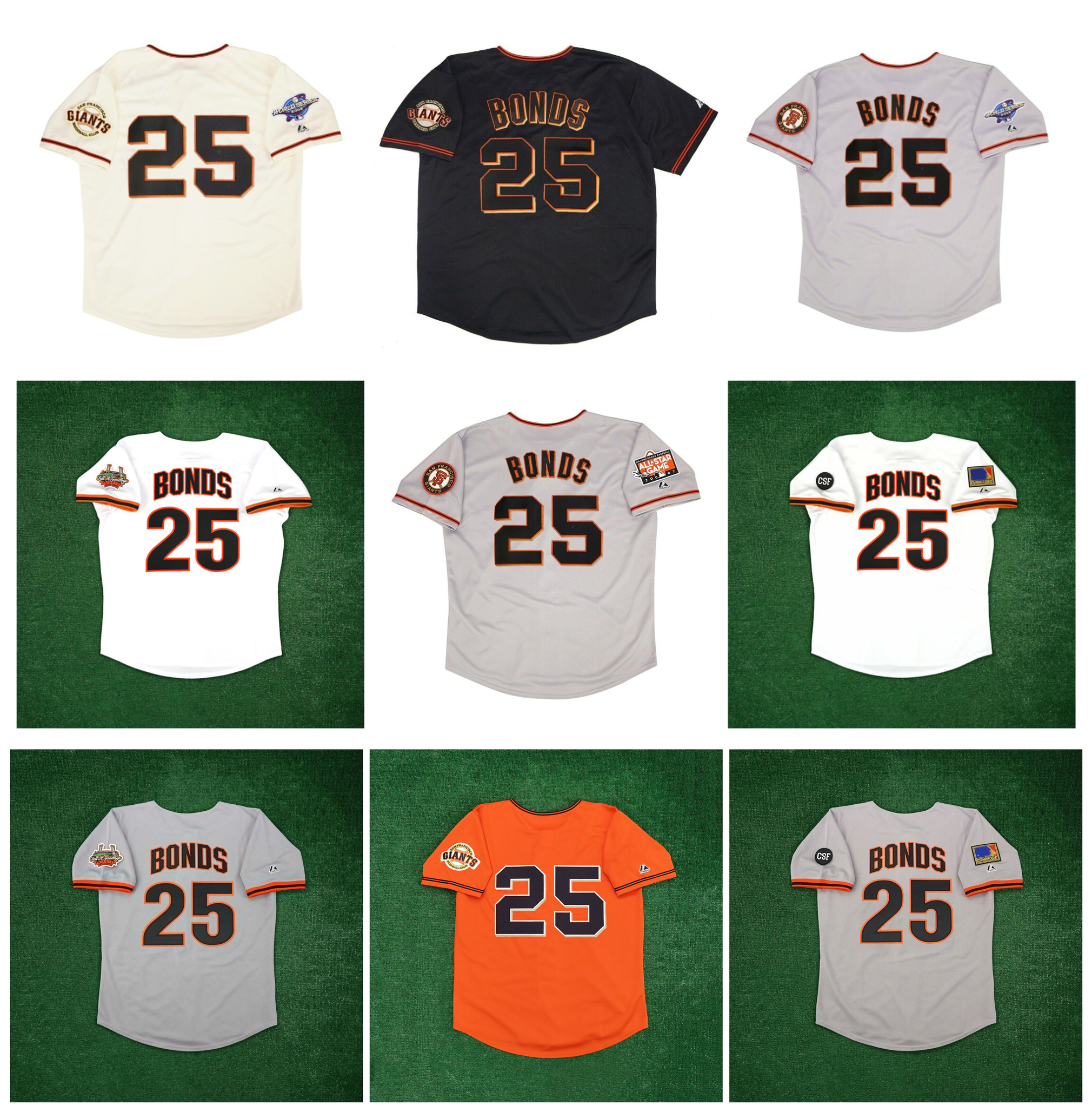 

2002 World Series Throwback Barry Bonds San Francisco Baseball Jersey Giants 2007 All Star Barry Bonds Cooperstown 1994, As pic