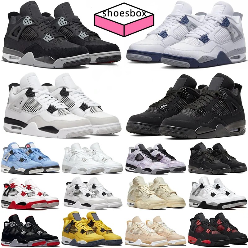 basketballs shoes Military Black Cats jumpman 4s for mens womens designer casual shoe Zen Master 4 Sail University Blue Bred Plate-forme men trai
