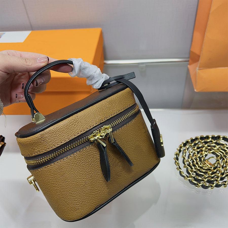 

Evening Bags Designes bag Luxury Women clear bag messenger bags lady handbag Cosmetic Box travel washing case Crossbody Bags with box, Brown