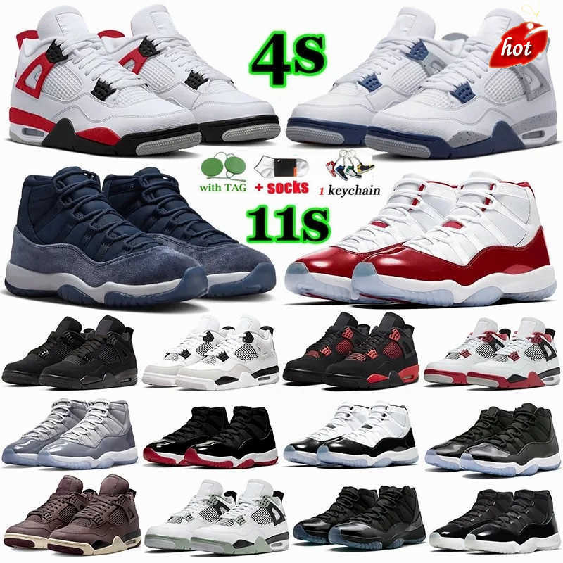 

2023 jumpman OG Basketball Shoes 11 Cherry Red 11S Cool Grey 25th Bred Win Like Concord eleven Mens Women Shoe 4 4s Military Black Midnight Navy four