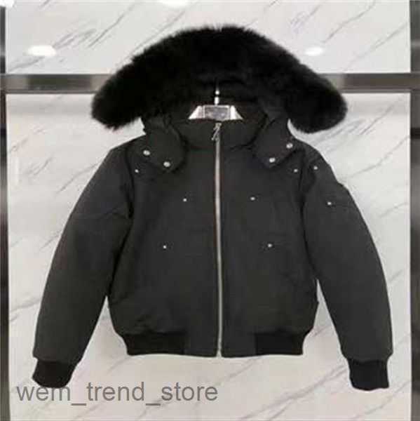 Men's Down Parkas Short Jakcets Big Fur Collar Hooded Womens Winter Windbreaker Buttons Jacket Thick Cotton Pocket Women Outer Parker 2 mooses