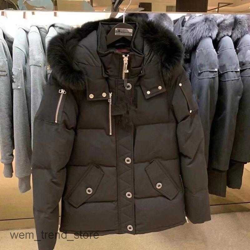 Mens Down Jackets Moose Parka Winter Waterproof Cloth Men Wolf Fur Wyndham Jacket Hooded Fourrure Outwear Raccoon Furs Warm Knuck Coat mooses knuckl