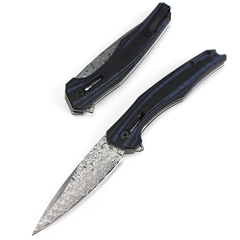 

Zero Tolerance zt0707 Folding Pocket Knife Hight Hardness Damasteel Flipper Knife Ball Bearing G10 Handle Outdoor Survival Tool