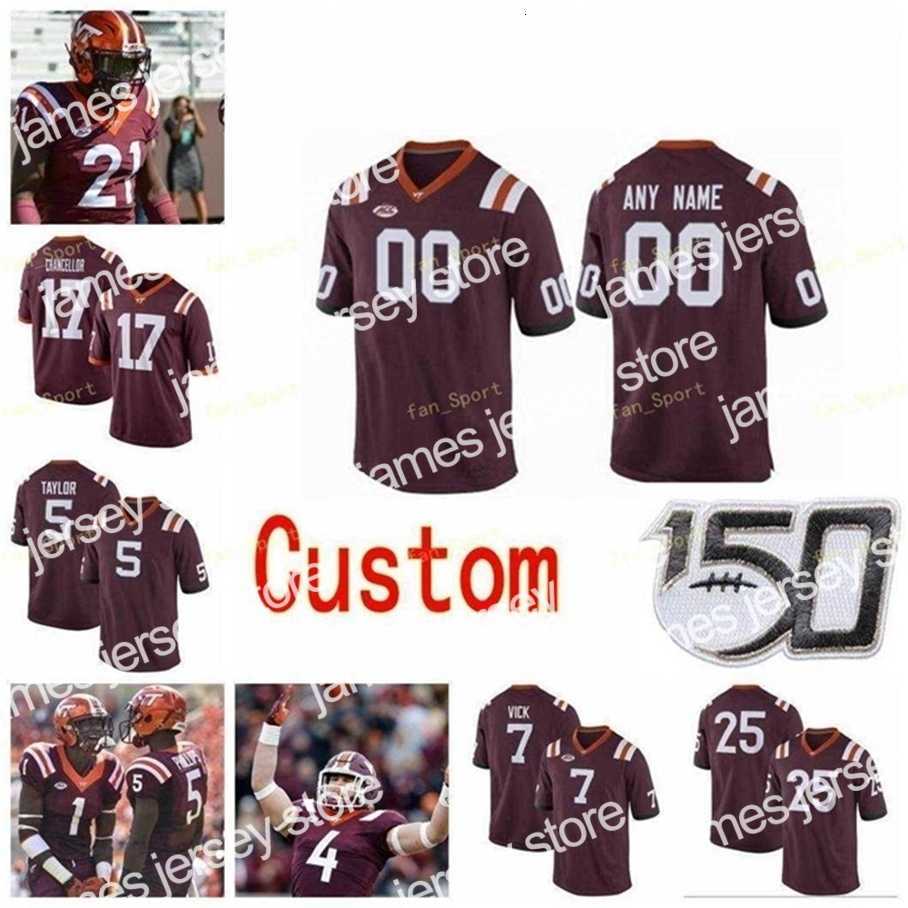 

American College Football Wear Thr NCAA College Jerseys Virginia Tech Hokies 14 Damon Hazelton 17 Kam Chancellor 2 Hendon Hooker 24 Terius Wheatley Custom Football, As