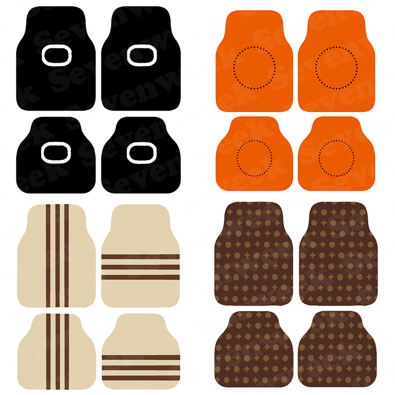 

Luxury Print Cars Foot Mats Carpets 4pcs Sets High Grade Fashion Car Non Slip Mat Cushion Foldable Applicable To All Car Models, P1