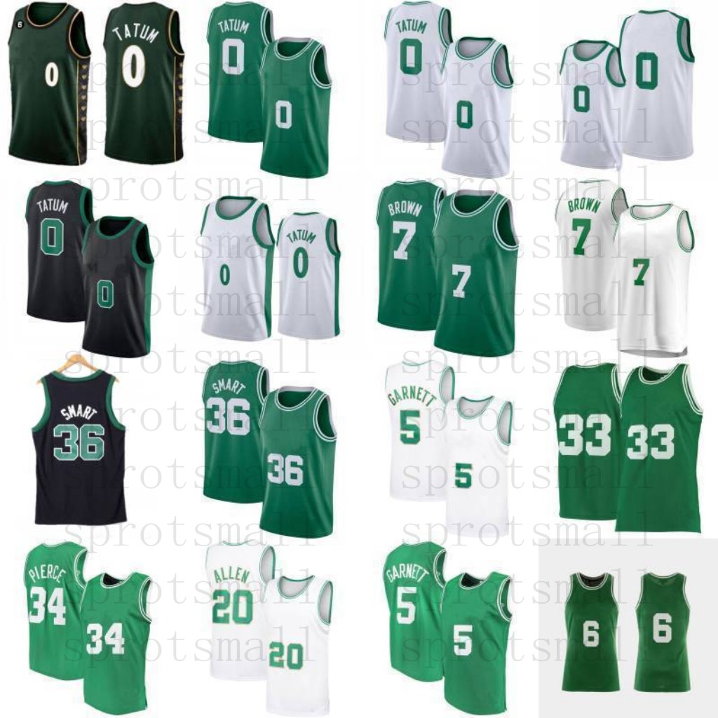 

0 Jayson Tatum 7 Jaylen Brown Basketball Jersey 36 Marcus Smart Retro 9 Rondo 5 Kevin Garnett 34 Paul Pierce 20 Allen Shirt, 5(2022/23)