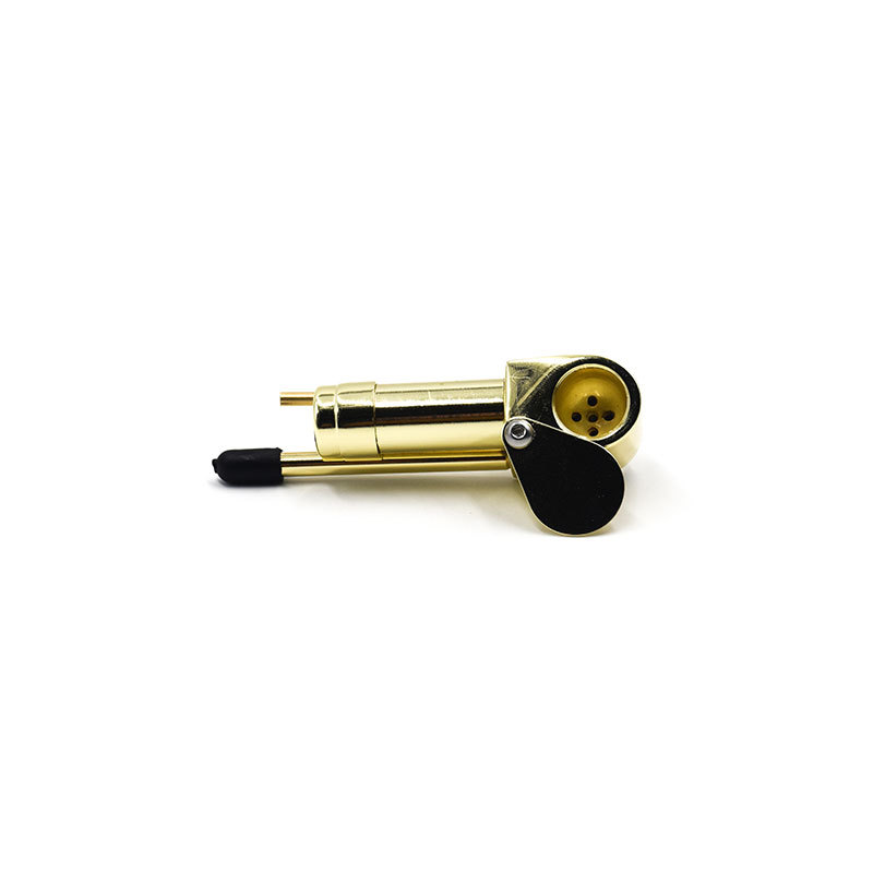 

Metal Smoking Pipe Gold Brass aluminium alloy Mini Pipes Portable Removable Water Pipe For Smoke