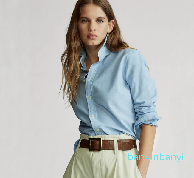 

Womens Blouses Fashion pastel color Long sleeve lapel designer shirts Casual Versatile Shirt Waist retraction design streetwear Daily clothes, Navy blue