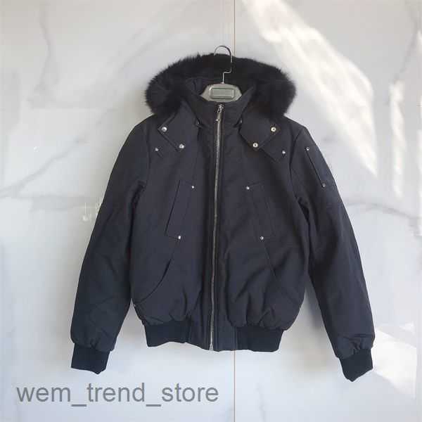 Palm Moose Men's Down Jacket Canada Winter Fox Fur-trim Hooded Knuck Bomber Coats 7 mooses knuckles ZEBQ