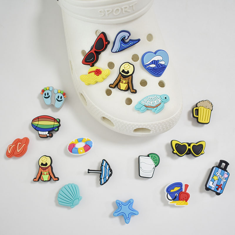 

Anime charms wholesale childhood memories summer beach holiday funny gift cartoon charms shoe accessories pvc decoration buckle soft rubber clog charms, Equally mixed colors