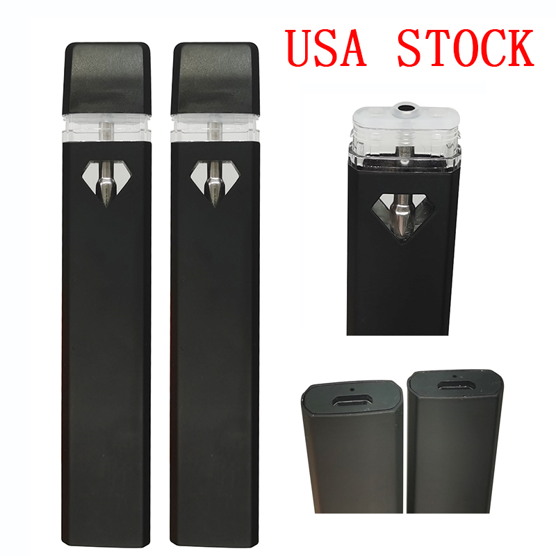 

Rechargeable Disposable USA STOCK Empty 1ml Vape Pens Thick Oil Device 280mAh Battery Visual Tanks Vaporzer Pods Vapes Pen Pure Taste Starter Kits fast delivery