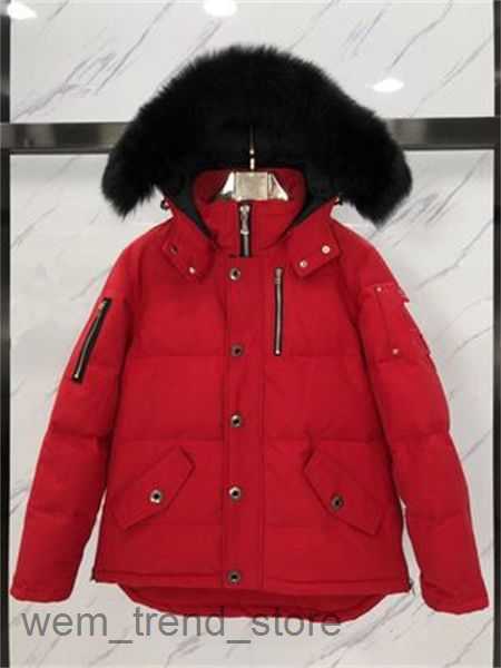 Mens Down Jackets Moose Parka Winter Waterproof Cloth Men Wolf Fur Wyndham Jacket Hooded Fourrure Outwear Raccoon Furs Warm Knuck Coat 3 mooses knuc