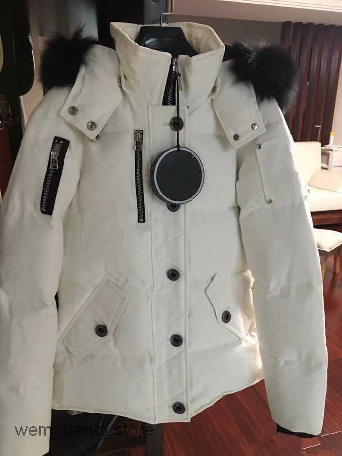Mens Moose Winter Down Jacket Puffer Hooded Real Wolf Fur Thick Coat Doudoune Homme Jackets Men Women Couples Parkas mooses knuckles HCV5
