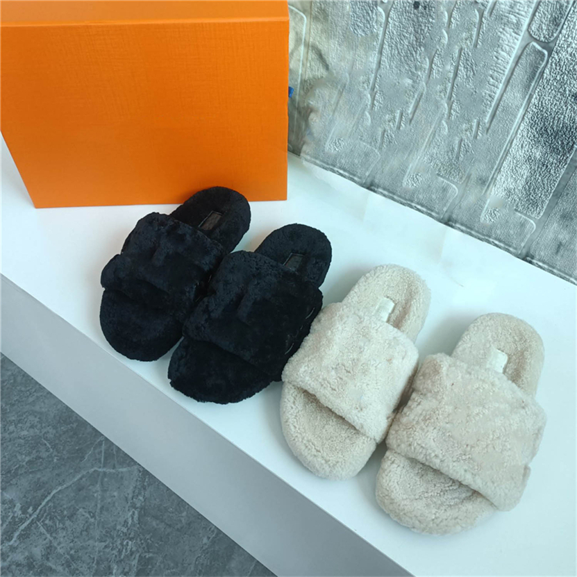 

Women Designer Paseo Flat Comfort Mule Slipper Shearling Treaded Rubber Outsole Thermal Wool Slippers Indoor Outdoor Sandals With Original Box