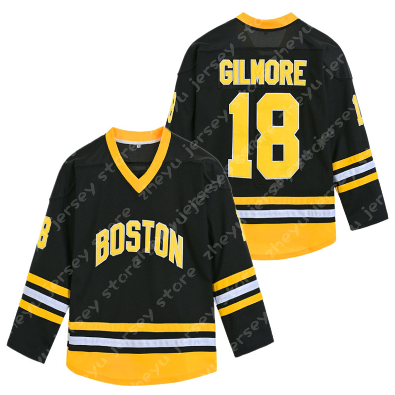 

Mens 18 Happy Gilmore Boston Movie Hockey Jersey Double Stitched Black