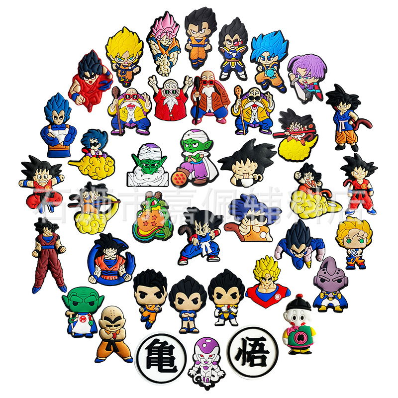 

Anime charms wholesale childhood memories dragon boy toys funny gift cartoon charms shoe accessories pvc decoration buckle soft rubber clog charms fast ship, Equally mixed colors