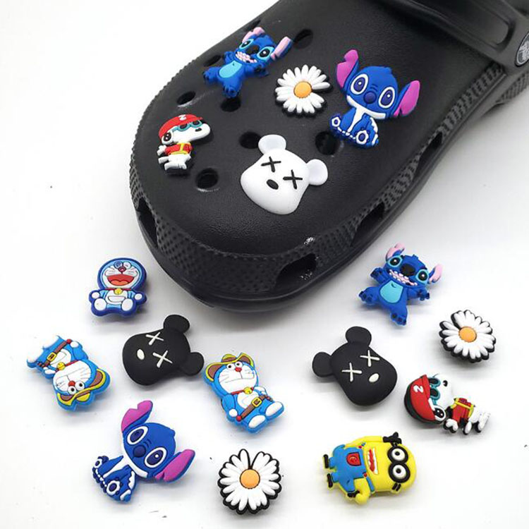 

cartoon anime soft rubber shoe charms decoration buckle pvc shoe accessories bracelet wristband charm party gift