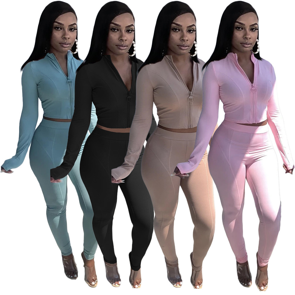 

Fall Winter Women Tracksuits Plus size 2XL Outfits Long Sleeve Jacket and Pants Casual Solid Sportswear Outwork Sweatsuits Outdoor Jogger Suits Clothing 8626, Khaki