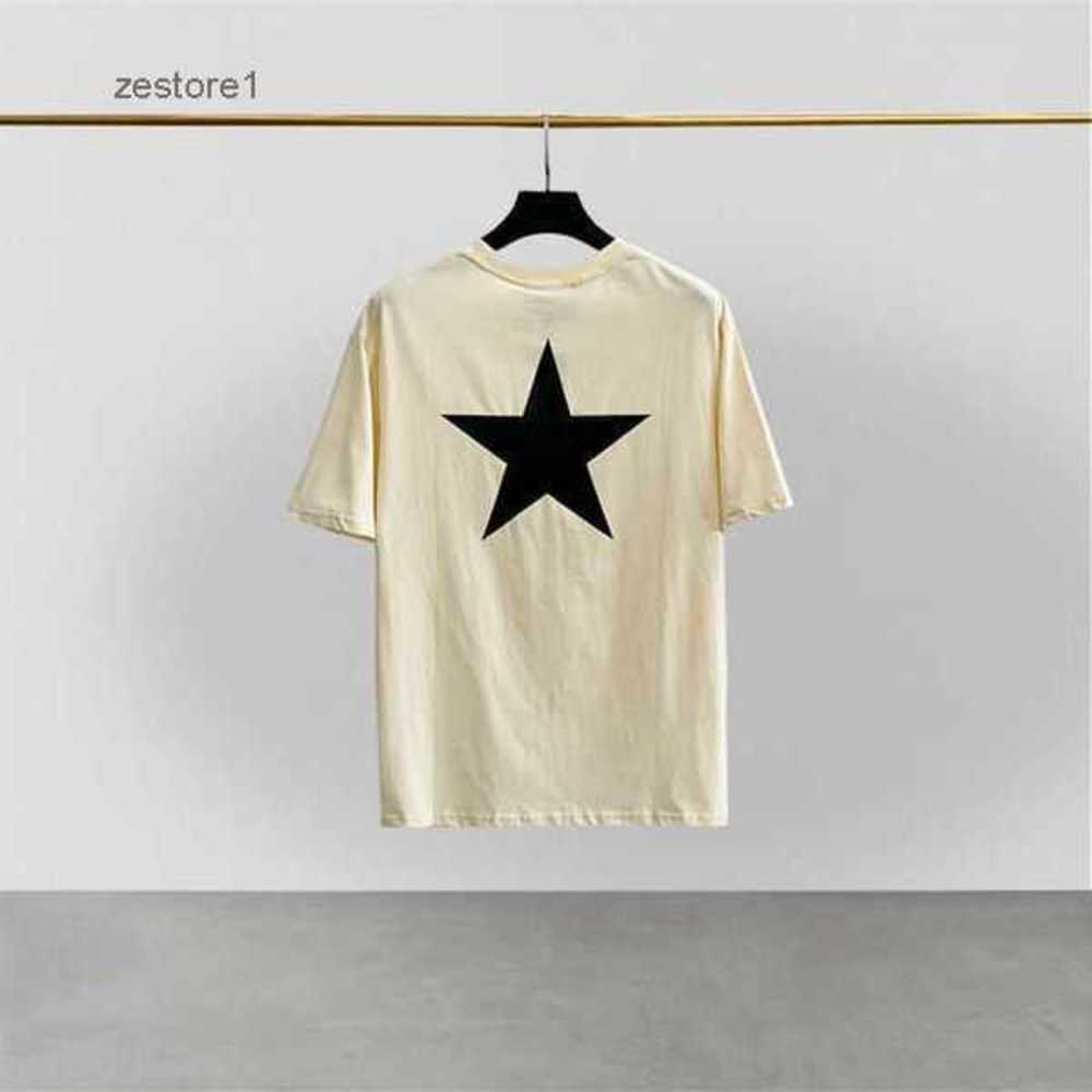 

Men' T-shirts Classic Mens Ess Tees T-shirt Hip Hop Loose Oversize Tee Five Pointed Star Print High Street Fashion Brand Short Sleeve Crew Fy53, Beige