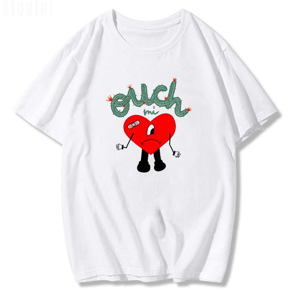 

Men's T-Shirts 2022 Bad Bunny Tshirt Haces Bonito Love Eyes Graphic Print Tees O-Neck Camisetas Cotton Manga Clothes Short Sleeve Japanese T230103, White02
