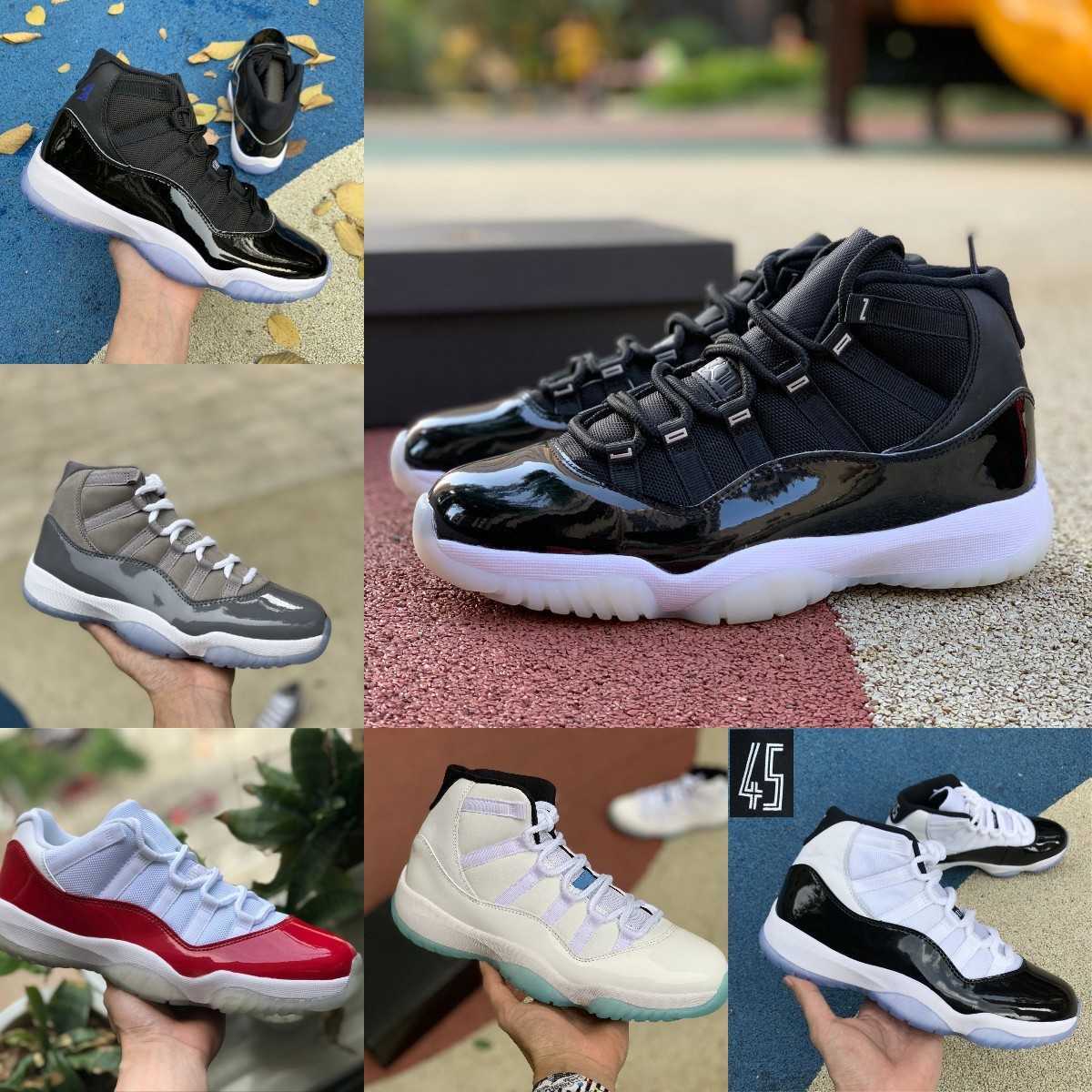 

5A Jumpman Jubilee 11 11s High Basketball Shoes Designer COOL GREY Legend Blue Midnight Navy Playoffs Bred Space Jam Gamma Blue Concord 45 Low, M3019