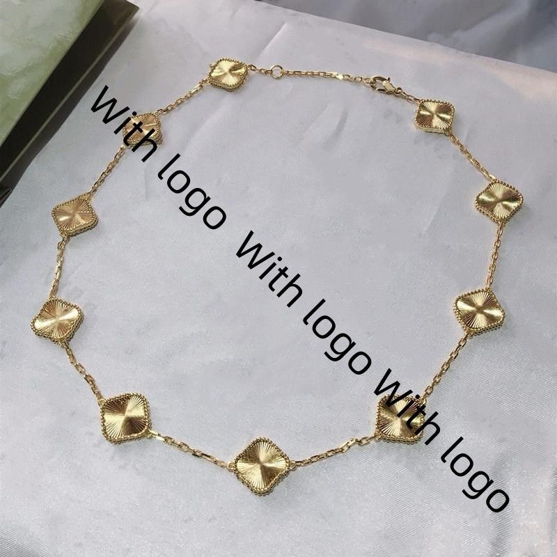 925 Silver Fashion Necklaces Pendants Classic 4/Four Leaf Clover charms Designer Jewelry set 18K gold plated for Women&Girl Valentine's Mother&