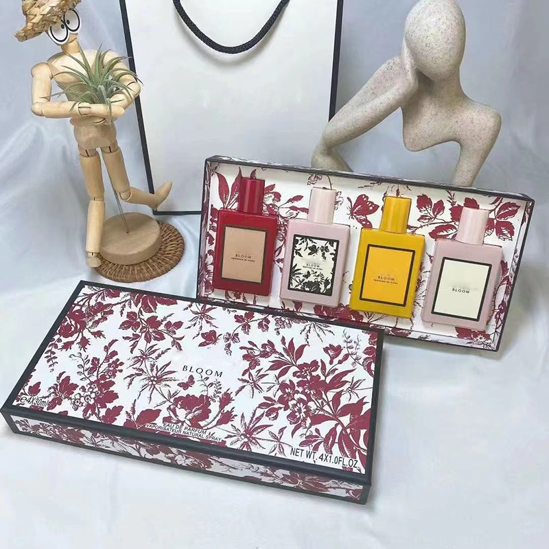 

4pcs/Set Women Perfume Suit Anti-Perspirant Deodorant Spray 30MLx4 EDP Natural Ladies Cologne Long Lasting Scent Fragrance For Gift Eau De Parfum Body Mist Dropship