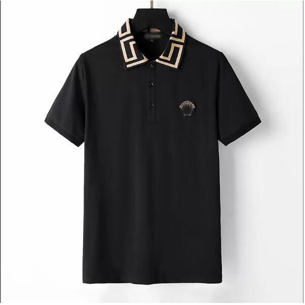 

2022 designer stripe polo shirt t shirts snake polos bee floral mens High street fashion horse polo luxury T-shirt M-3XL, Color1
