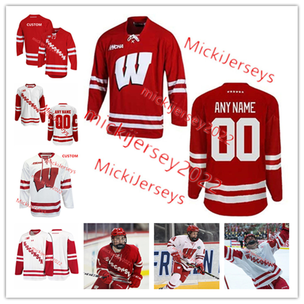 

Wisconsin Badgers Hockey Jersey Custom Stitched Brian ElliottDany Heatley Adam Burish Jake Gardiner Derek Stepan Bruce Driver Wisconsin Jerseys Mens Youth, Cardinal
