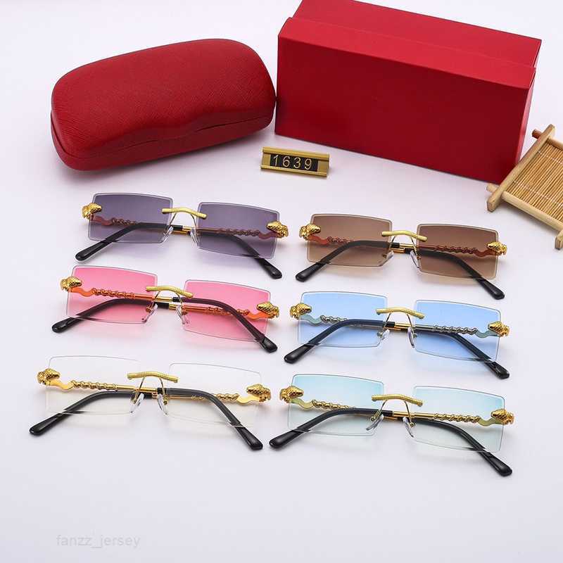 

Luxury Designer sunglasses for men women snake glasses frame Square Rimless sunglass classic vintage eyewear Anti-UV driving new fashion sun good