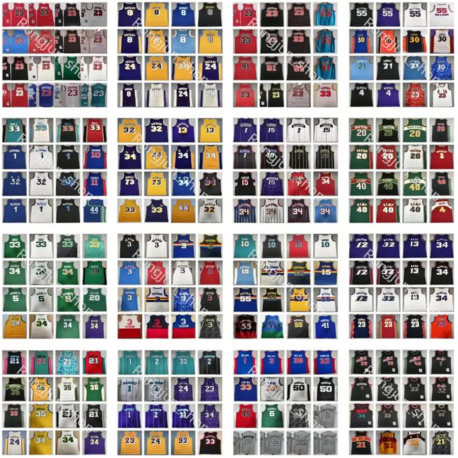 

CUSTOM All 32 Team Retro Basketball Jersey Dennis Rodman Dikembe Mutombo Karl Malone John Stockton Steve Nash Charles Barkley Vince Carter K, Select number of picture