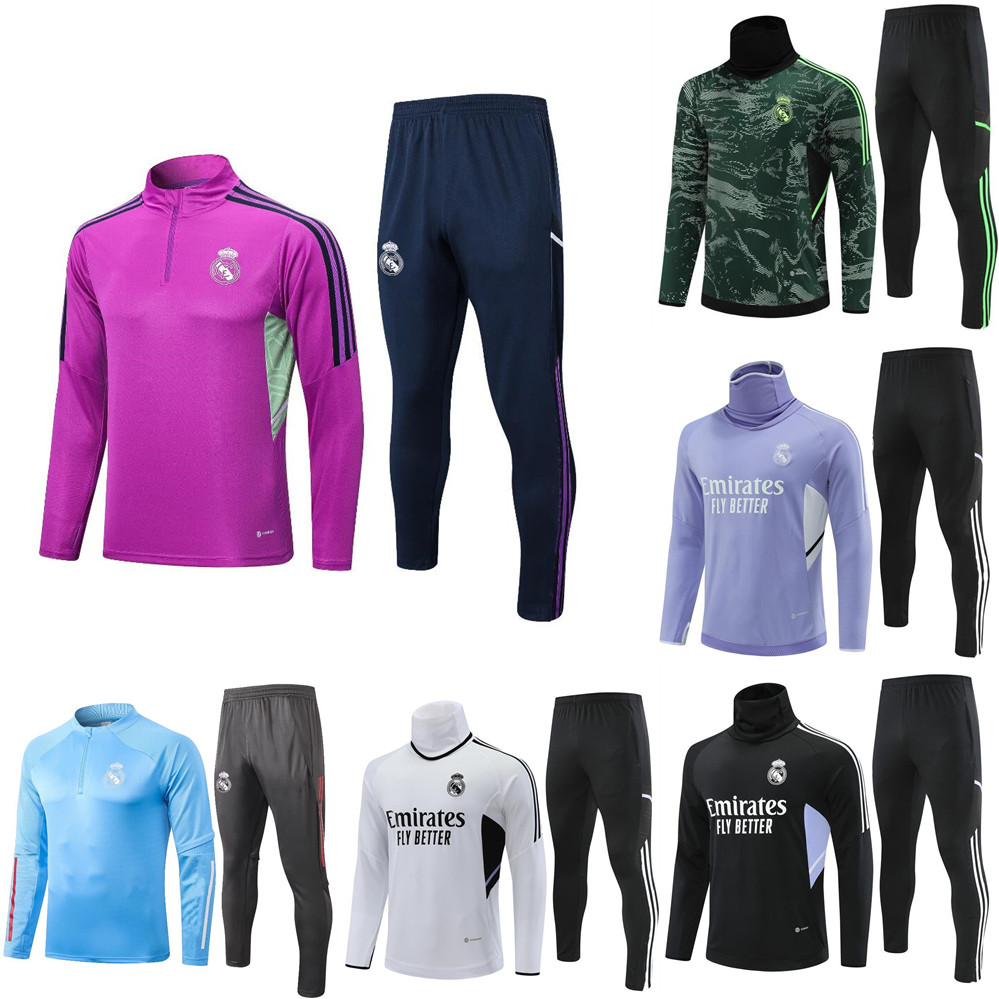 

19 20 21 22 23 Real Madrids Soccer Tracksuits Sets RealS Long sleeve jacket set 2022 2023 chandal futbol football survetement TRAINING suit soccer jersey men kids kit