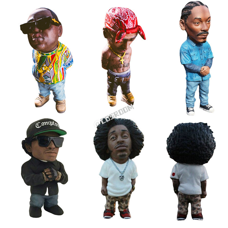 

Decorative Objects Figurines 10CM Hip Hop Singer Resin 2 Statue Pac Rapper Star Sculpture Modern Art Crafts for Desktop Decoration Home Decor 230104