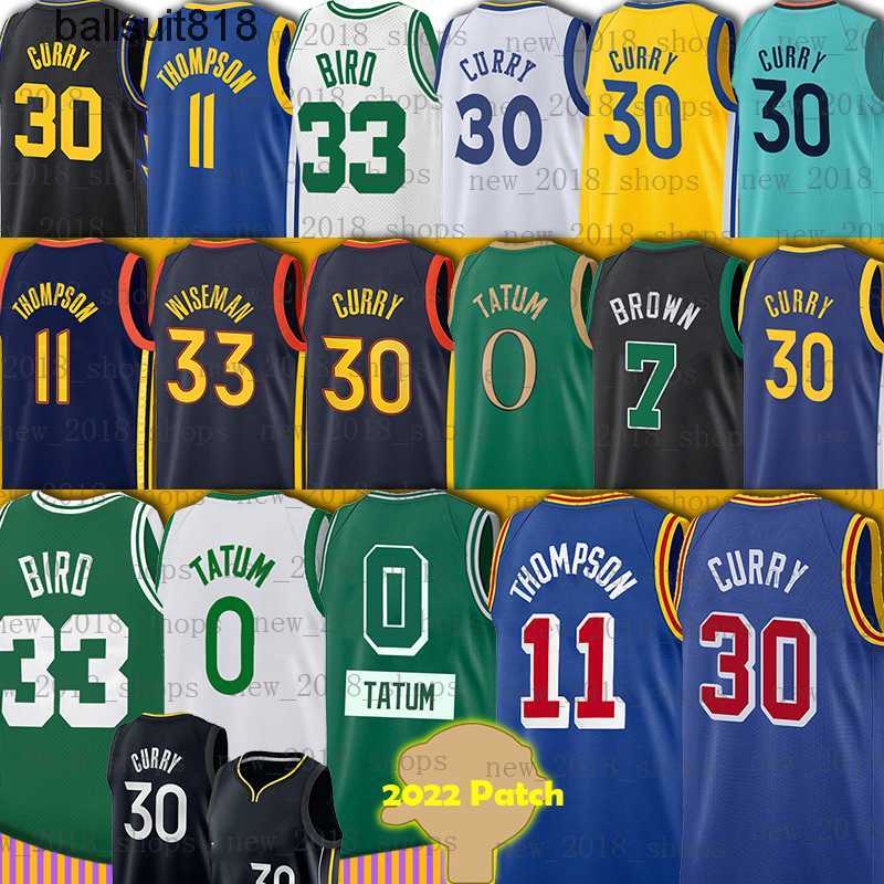 

NCAA Warriores Basketball Jersey Stephen Curry Golden Celtices Jayson Tatum Klay Thompson Jaylen Brown 0 MVP Finals 11 James Wiseman 30, Men jersey