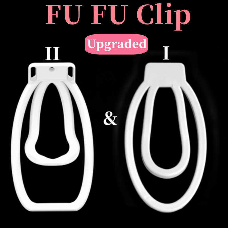 Sex Toy Chastity New FUFU Clip I II Male Cage For Sissy Penis Lock Device Light Plastic Cock Sextoys Men Gay Adlt Shop-image-833889384