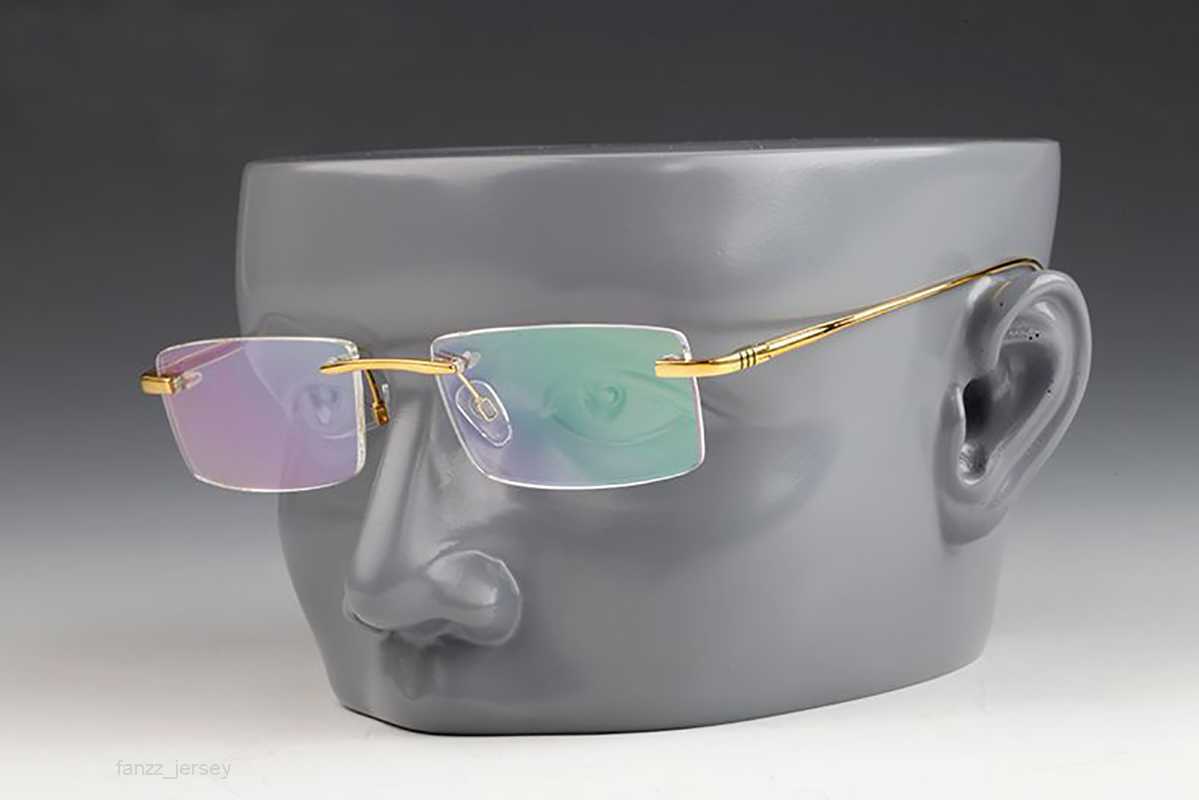 

Bridge Number Designer Sunglasses Woman Fashion Frames Titanium Round Legs Fine Silk Optical C Decor Square Frameless Rimless Mens Carti good
