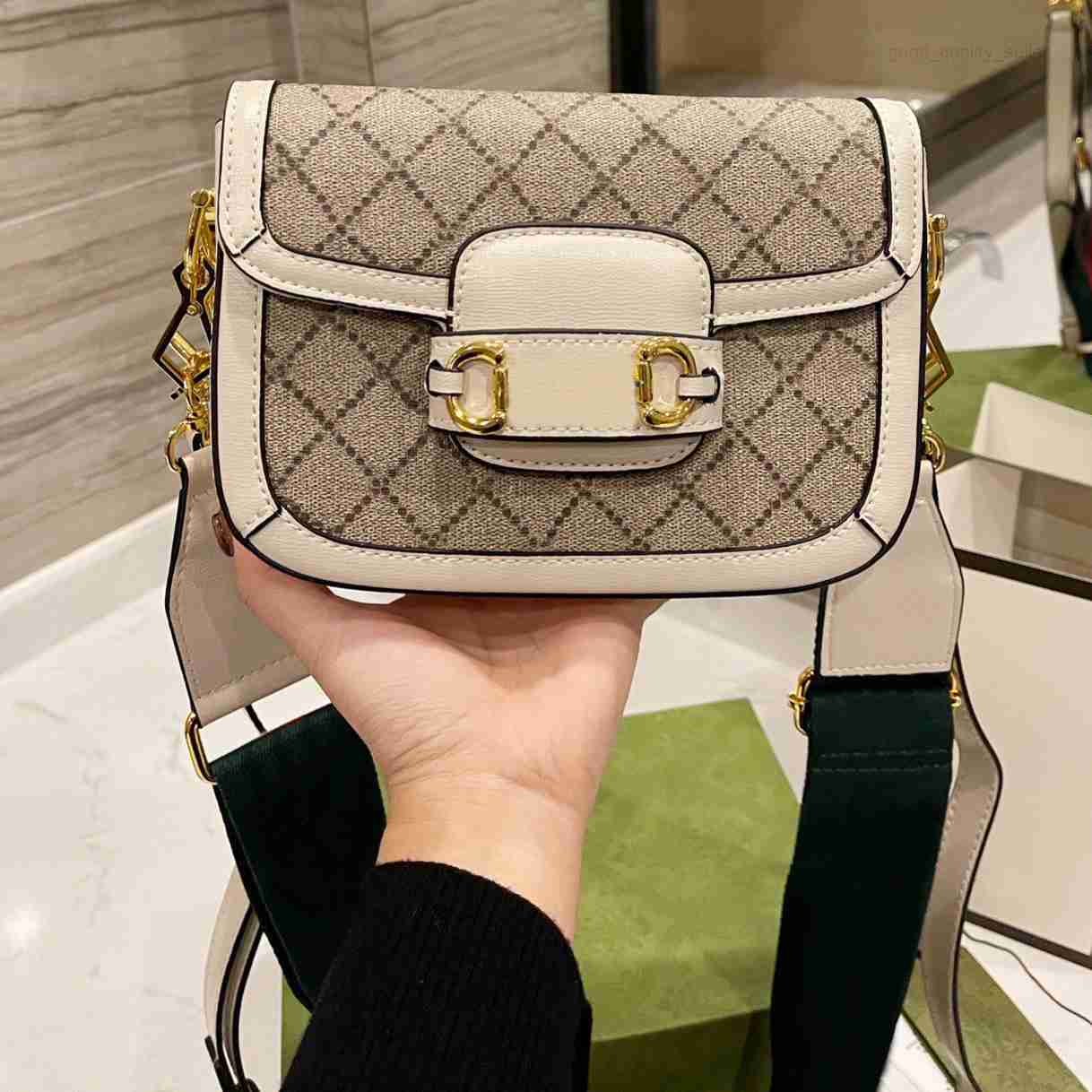 

Dsigners 1955 Saddler Bag Printing Letter Shoulder Bags Messenger Luxurys Quality Women 2022 Fashion guccie Handbags Mother Cossbody, Picture-color with logo 20x15 cm