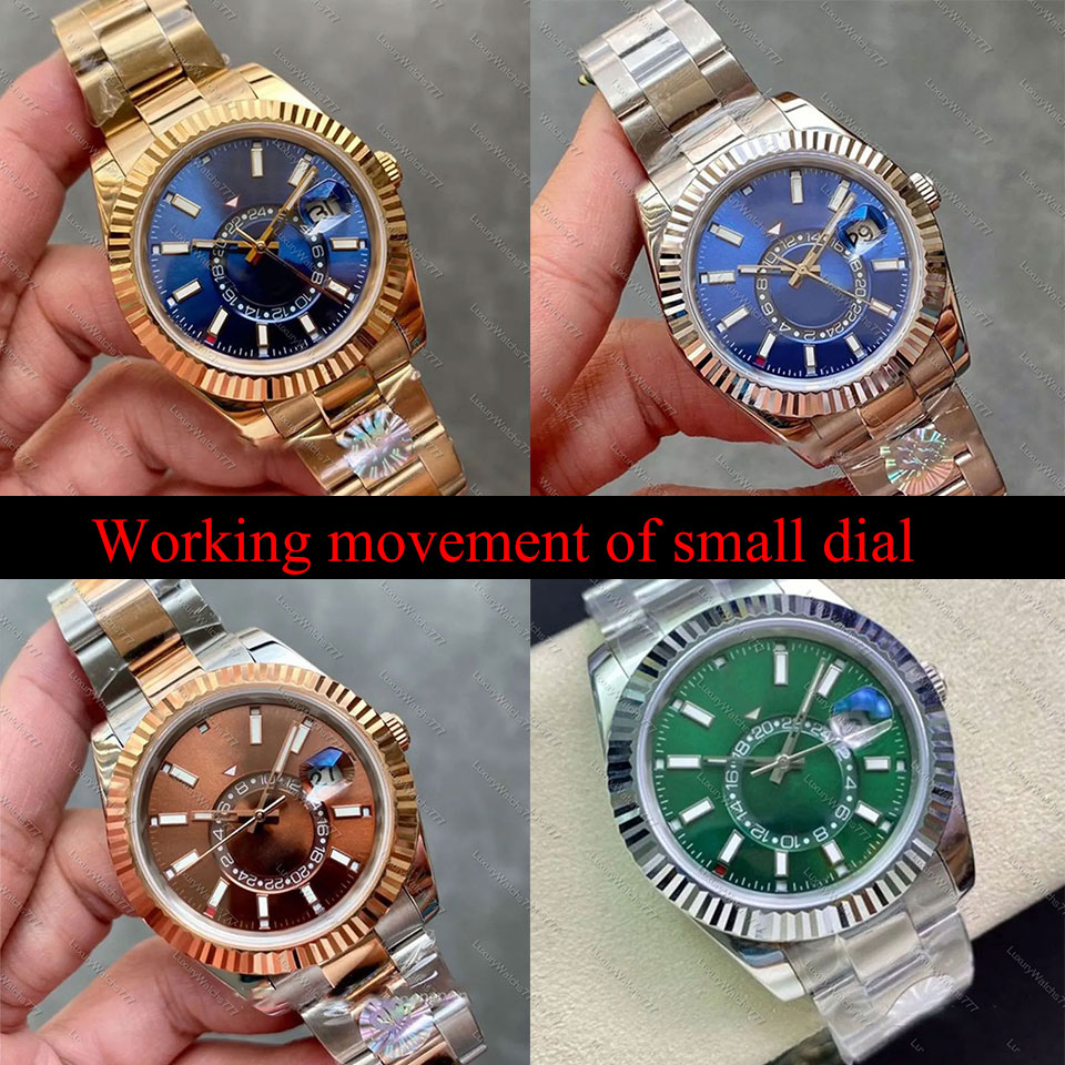 

Luxury Designer Mens Watch Small Calendar Dial Mobile Stainless Steel Automatic Movement Sapphire 41mm Watch Business Gift Montre De Luxe Wristwatches