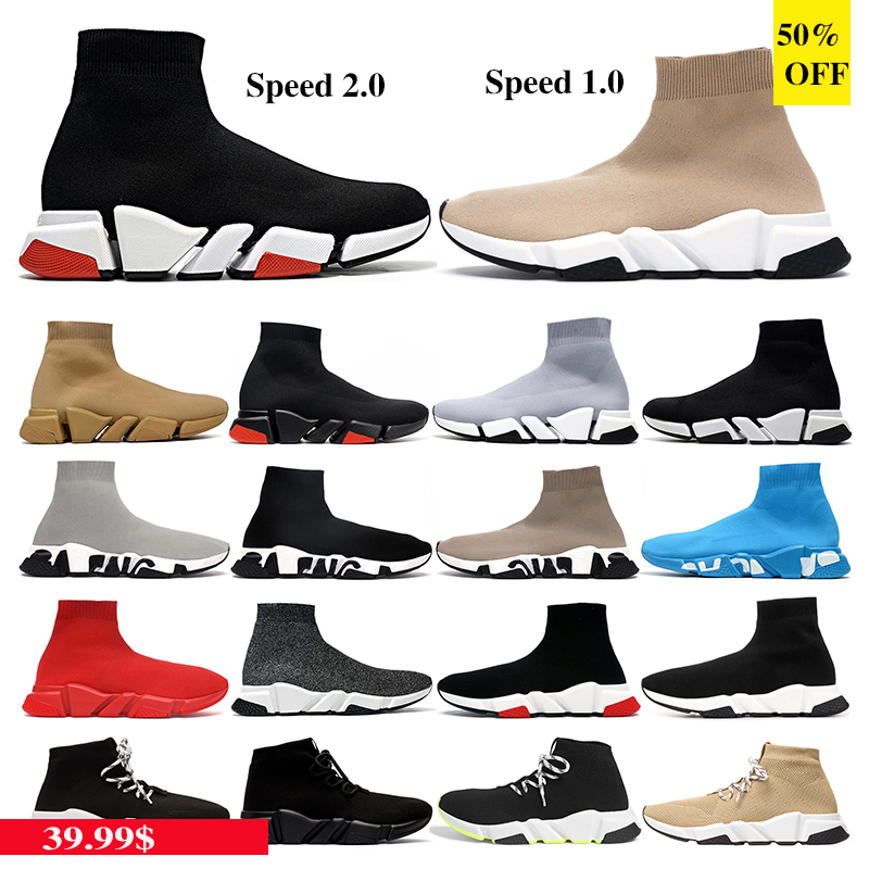 

Casual Shoes Sports Sock Shoes For Men Women Graffiti Beige Black Red Sole Lace-Up Mens Womens Speed 1.0 Trainer Socks Boot Speeds Shoe sneakers Trainers, 14