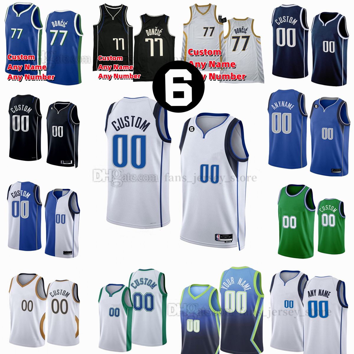 

Custom 2022-23 New Printed Basketball Jerseys 77 Doncic 11 Hardaway 7 Powell Dinwiddie Bertans Wood Bullock Kleber Finney-Smith Green Lawson Wright Hardy 6 patch