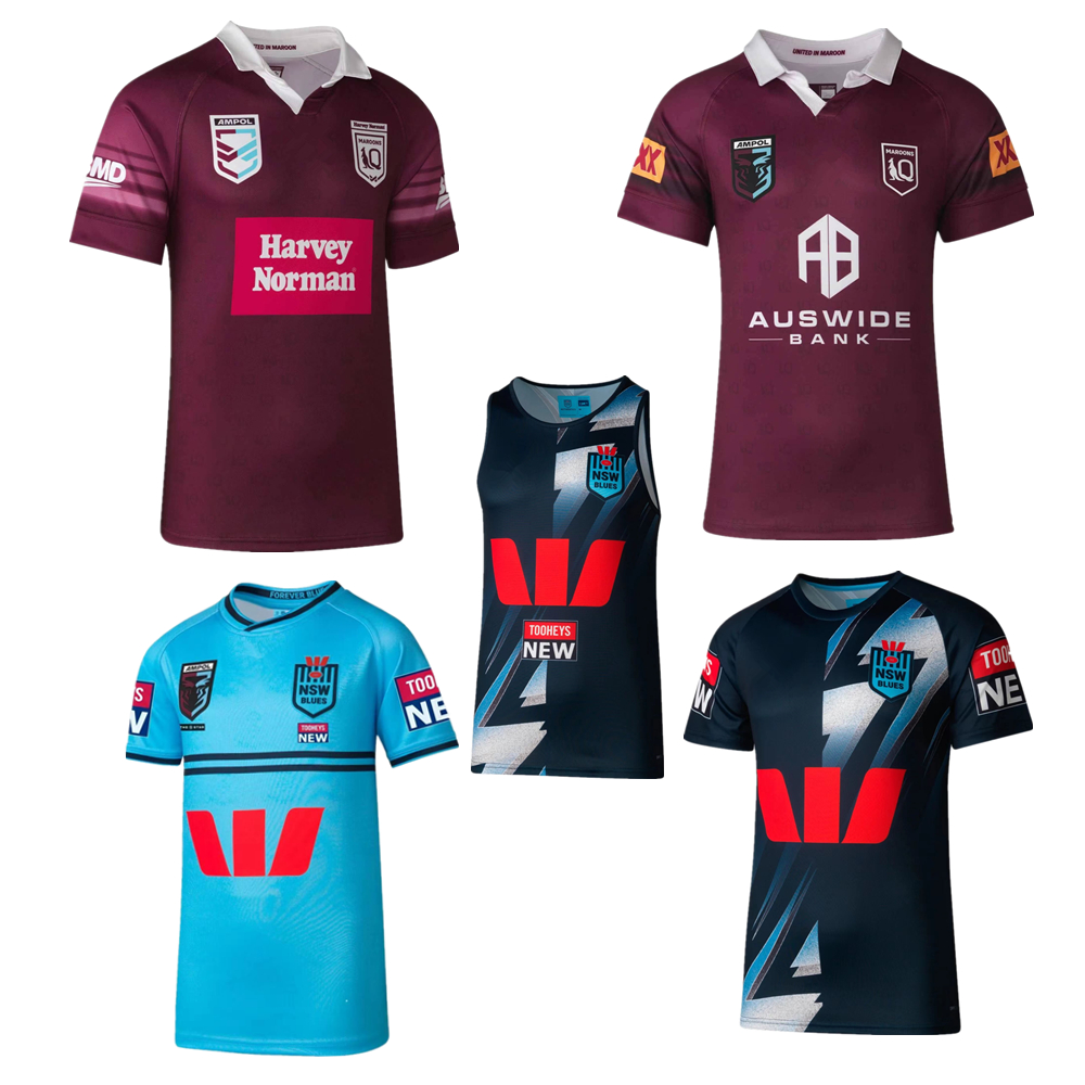 

New style 2023 Australia QLD QUEENSLAND MAROONS rugby jersey NSW Blues home rugby shirt JERSEYS, Nsw vest