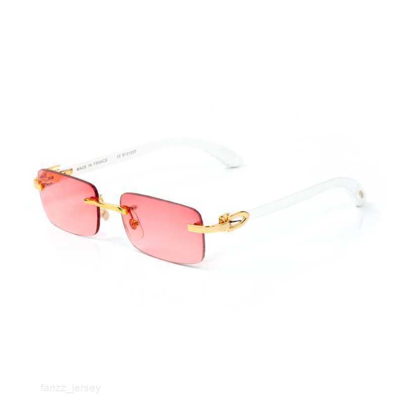 

Fashion Sunglasses Designer Women White Buffalo Horn Glasses Carti Eyewear Luxury Brand Sunglass Mens Womens Red Cases Wood Bamboo Frame good