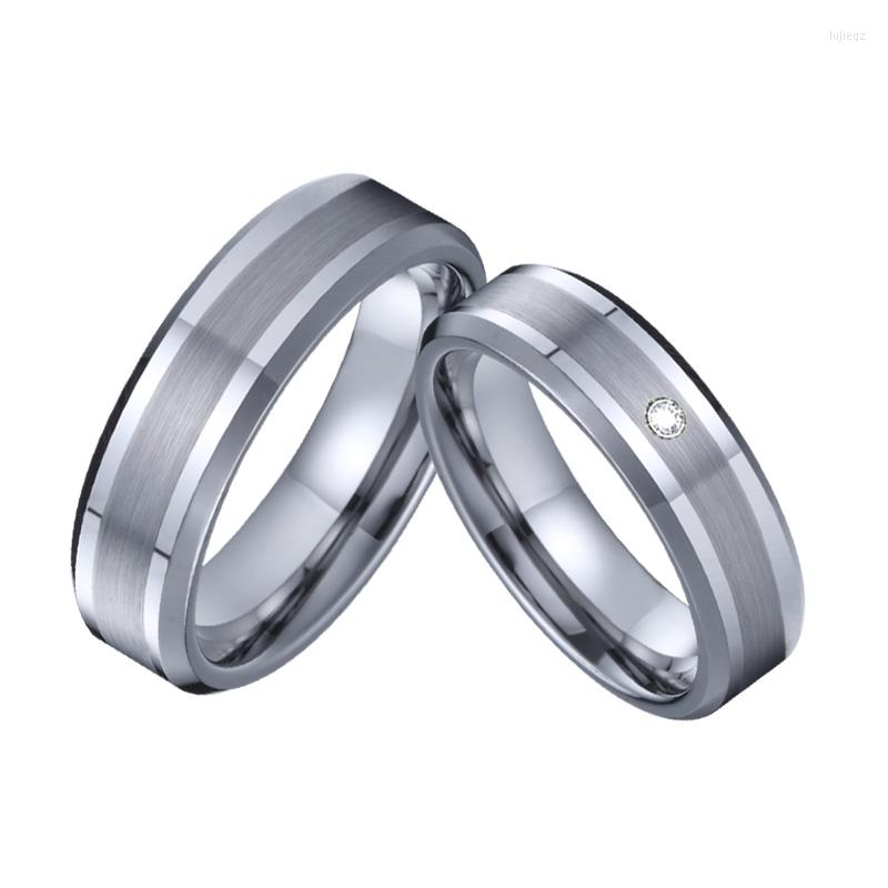 

Wedding Rings No Rust/Fade 6mm Band Tungsten Carbide Ring Marriage Lovers Alliance Couple For Men And Women