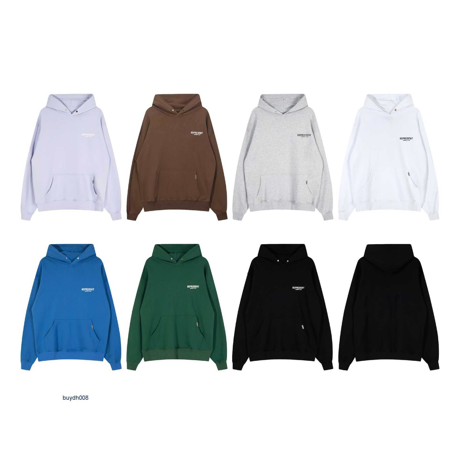 

New Men' and Women' Hoodies Fashion Design Brand Present' Autumn Winter High Street Simple Letter Printing Couples Loose 5ljx, White