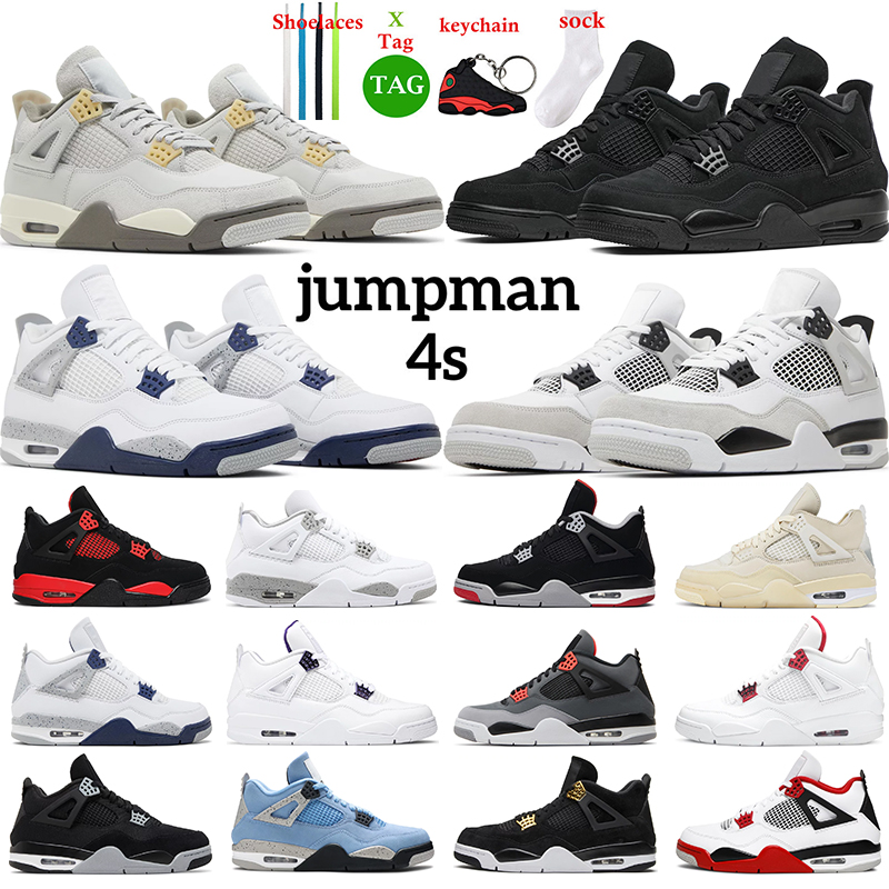 

2023 Military Black 4 men basketball shoes Black Cat Canvas jumpman 4s Fire Red White Oreo j4 Photon Dust womens mens trainers sports sneakers tennis