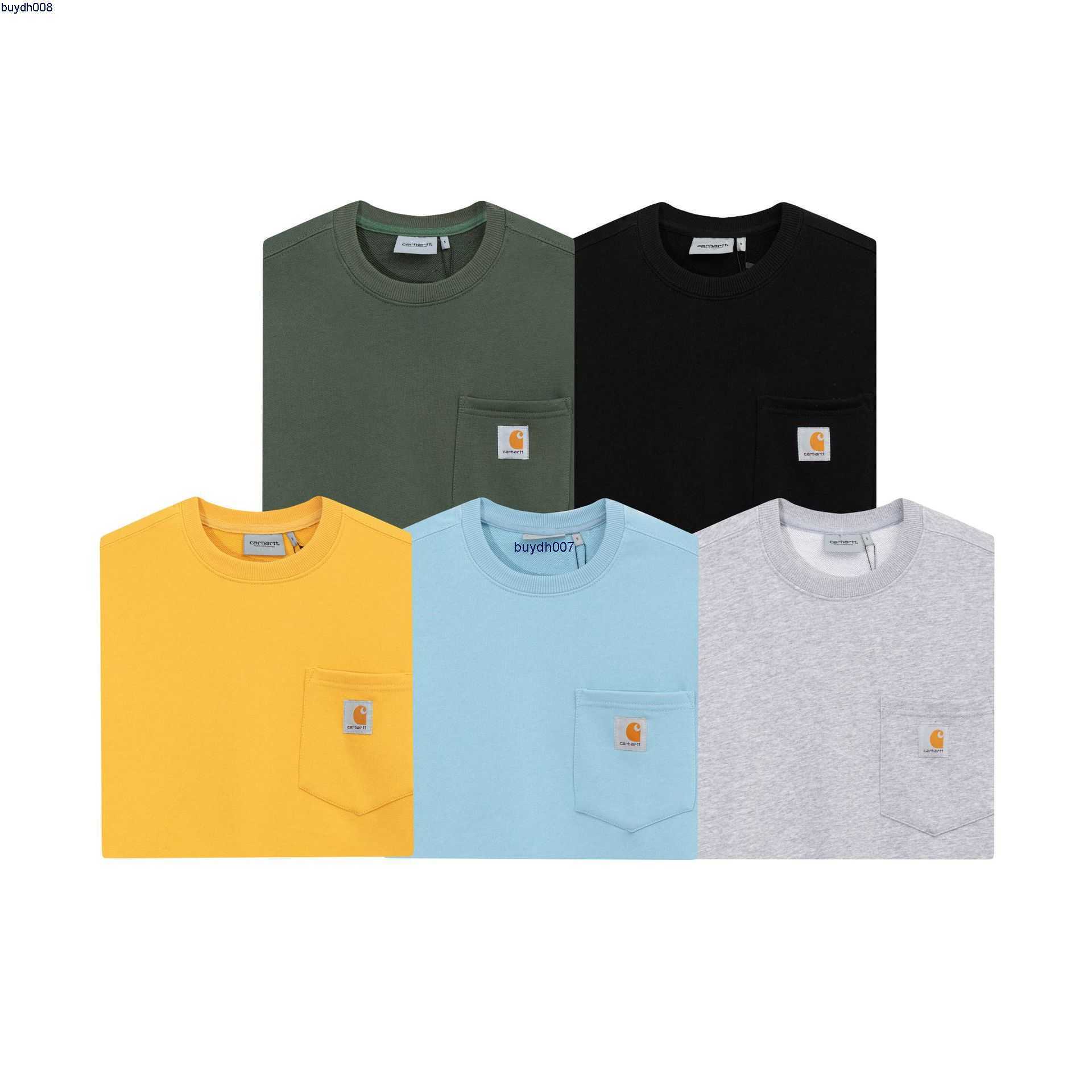 

Men' Hoodie Sweatshirt Fashion Designer Brand Carhart Classic New Pocket Small Embroidery Crew Neck Sweater Spring Autumn Youth Personality Long Sleeves, Black