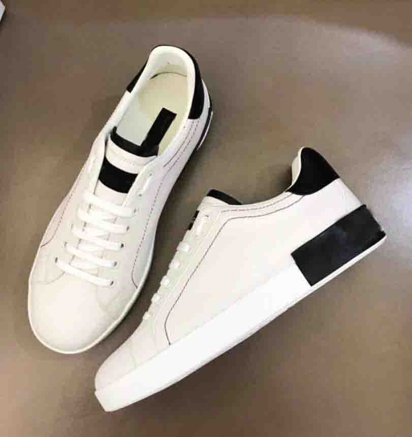 22S/S Casual shoes White Leather Calfskin Nappa Portofino Sneakers Shoes Luxury Brands Comfort Outdoor Trainers Men's Walking EU38-46 BOX, 103