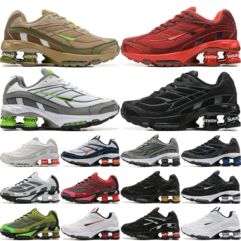 

Top Shox TL R4 Ride 2 Running Shoes For Men Designer Trainers 2023 Speed Red Neutral Olive Triple Black White Outdoor Sneakers Size 40-45, #09