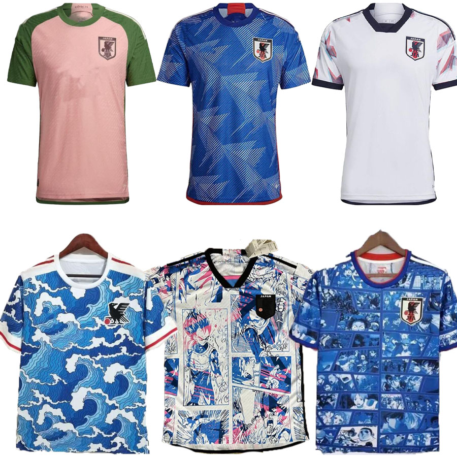 

Japan Cartoon Captain version Soccer Jerseys ISAGI ATOM TSUBASA MINAMINO ASANO DOAN MAEDA KUBO MEN KIDS KIT Japanese uniforms 22 23 Football Shirt Fans, Beige