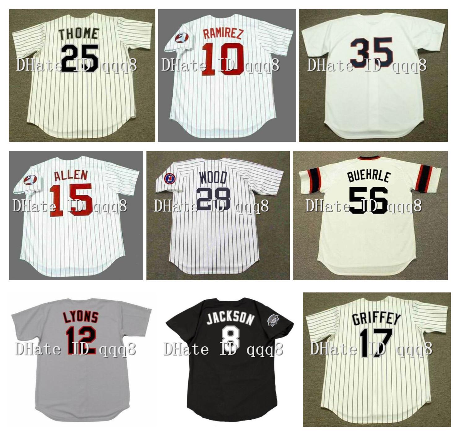 

Vintage Retro Baseball Jersey White Sox KEN GRIFFEY JR. BO JACKSON PAUL KONERKO RICHIE ALLEN RON SANTO WILBUR WOOD FRANK THOMAS MARK BUEHRLE Jack McDowell Ron KITTLE, As pic